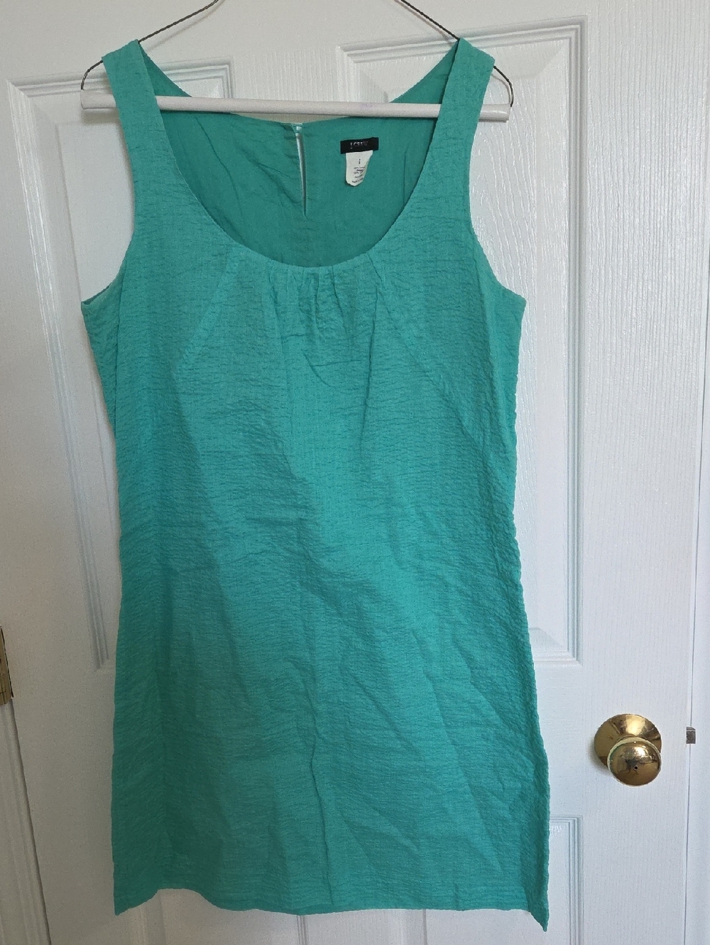 J. Crew Teal Sleeveless Midi Dress